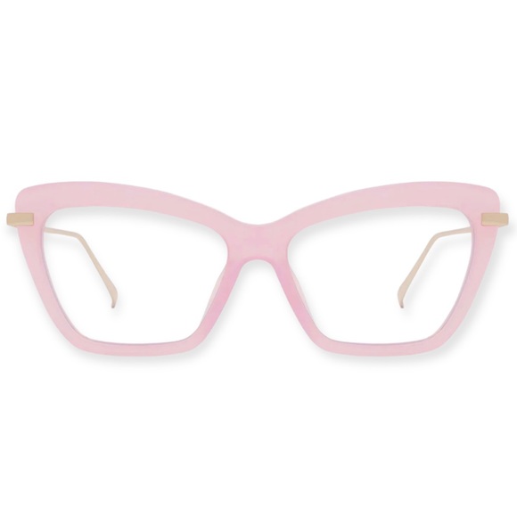 DIFF Mila Bluelight Glasses Coquille Pink & Gold Frame Blue Blocking Lenses - Picture 10 of 10